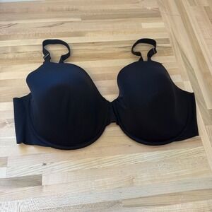 Soma Vanishing 360 Perfect Coverage Bra 38DD Black Comfortable Support‎